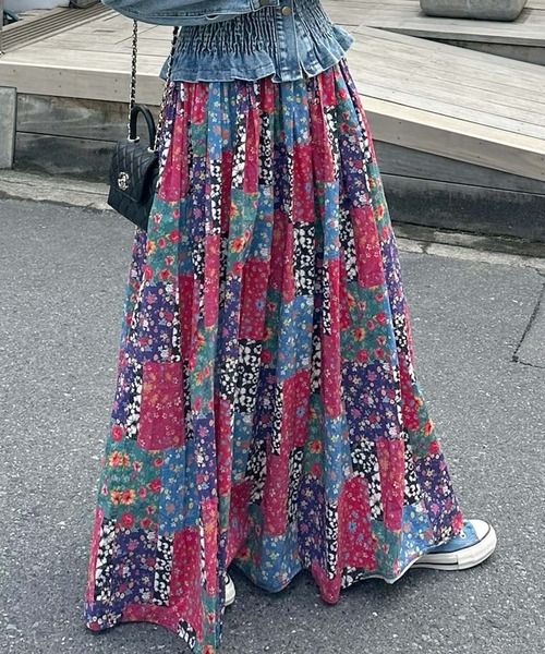 ま*る様 Alley Tokyo いちご柄ロングスカート Alley Tokyo スカート いろんな柄ロングスカート : ZOZOTOWN Yahoo!店