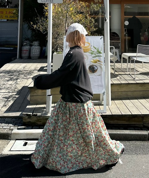 古着 スカート ヴィンテージ ロングスカート 苺柄 スカート Alley Tokyo スカート いちご柄ロングスカート : ZOZOTOWN Yahoo