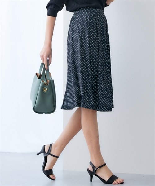 7days Life Styling（セブンデイズライフスタイリング）の「カットソー素材フレアスカート（裏地付）<大きいサイズ有>（スカート・レディース・ブラック/ブラック系2/ベージュ系1/ブラック系1・S/M/L/LL/3L）」の12枚目の写真