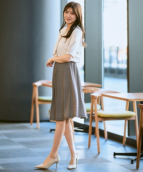 7days Life Styling（セブンデイズライフスタイリング）の「カットソー素材フレアスカート（裏地付）<大きいサイズ有>（スカート・レディース・ブラック/ブラック系2/ベージュ系1/ブラック系1・S/M/L/LL/3L）」の14枚目の写真