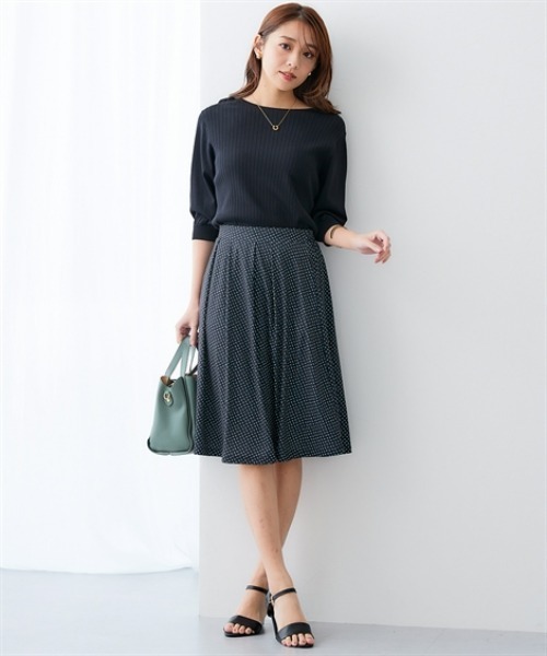 7days Life Styling（セブンデイズライフスタイリング）の「カットソー素材フレアスカート（裏地付）<大きいサイズ有>（スカート・レディース・ブラック/ブラック系2/ベージュ系1/ブラック系1・S/M/L/LL/3L）」の19枚目の写真