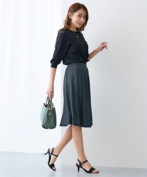 7days Life Styling（セブンデイズライフスタイリング）の「カットソー素材フレアスカート（裏地付）<大きいサイズ有>（スカート・レディース・ブラック/ブラック系2/ベージュ系1/ブラック系1・S/M/L/LL/3L）」の18枚目の写真