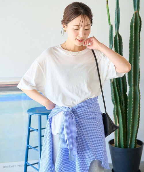 半袖 ブルー セール】限定展開 シアー 天竺 半袖 プルオーバー（Tシャツ