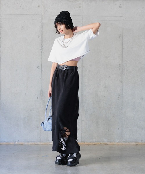 PAGEBOY(ページボーイ)の「ステッチルーズT/WEB限定Sサイズ&カラーあり(Tシャツ/カットソー・レディース・チャコールグレー/オレンジ系その他/ブラック/ブルー系その他/ホワイト/ホワイト系その他・FREE/SMALL)」の11枚目の写真