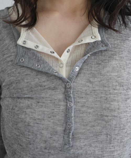 tシャツ GREY LABEL シアーヘンリーネック レディース GREY LABEL シアーヘンリーネック(508320306)｜阪急百貨店公式