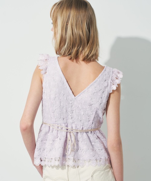 ME COUTURE（ミークチュール）の「ケミカルレースブラウス（シャツ/ブラウス・レディース・ラベンダー/オフホワイト・0/1）」の15枚目の写真