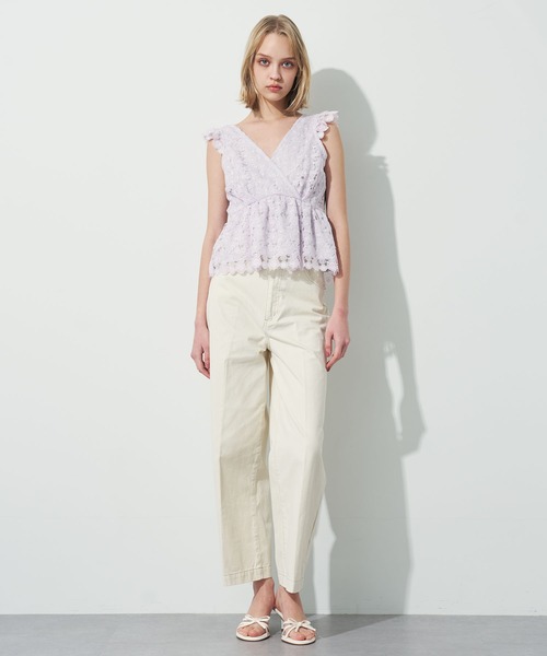 ミークチュール ME COUTURE ケミカルレースブラウス 170202-50134 アイボリー サイズ：0 ケミカルレースブラウス（シャツ/ブラウス）｜ME COUTURE（ミー