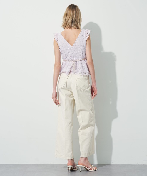 ME COUTURE（ミークチュール）の「ケミカルレースブラウス（シャツ/ブラウス・レディース・ラベンダー/オフホワイト・0/1）」の9枚目の写真