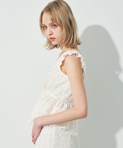 ミークチュール ME COUTURE ケミカルレースブラウス 170202-50134 アイボリー サイズ：0 レースMIXセーラードレス（ワンピース）｜ME COUTURE（ミー
