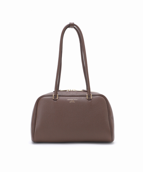 新品未使用CHRISTIAN VILLA ボストンバッグ ブラウン クリスチャン ヴィラ CHRISTIAN VILLA レザーボストンバッグ