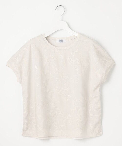 J.PRESS(ジェイプレス)の「【洗える】シアーエンブロイダリー カットソー(Tシャツ/カットソー・レディース・ネイビー系/ライトグレー系/アイボリー系・MEDIUM/LARGE)」の16枚目の写真