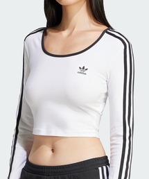 adidas/アディダス 3S LS CROP スリーストライプス 長袖クロップTシャツ