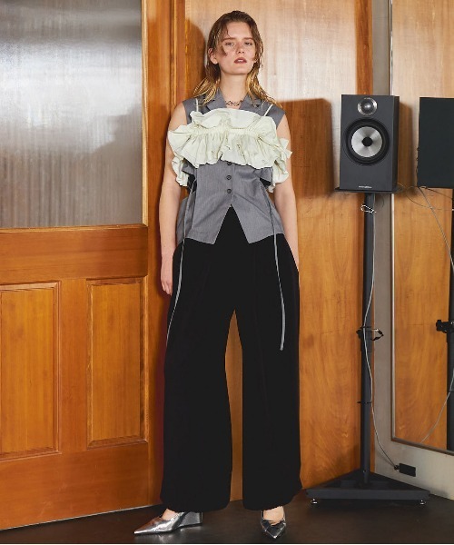 MAISON SPECIAL ワンピース Ruffle Bear Maxi Dress/フリルベア