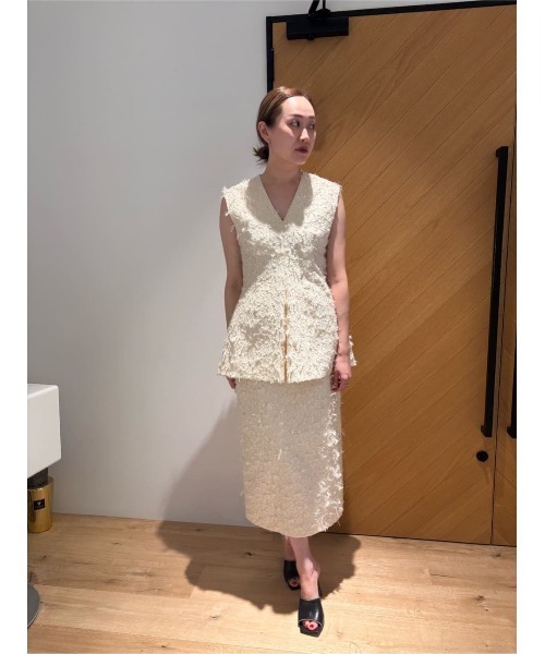 COLUMN(コラム)の「COLUMN / ブローコードタイトスカート(スカート・レディース・ベージュ・38/36)」の7枚目の写真