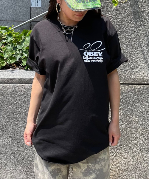 OBEY(オベイ)の「【OBEY / オベイ】 OBEY BIZZARE NEW 165264057-25P(Tシャツ/カットソー・レディース・ホワイト/ブラック・MEDIUM/SMALL)」の4枚目の写真