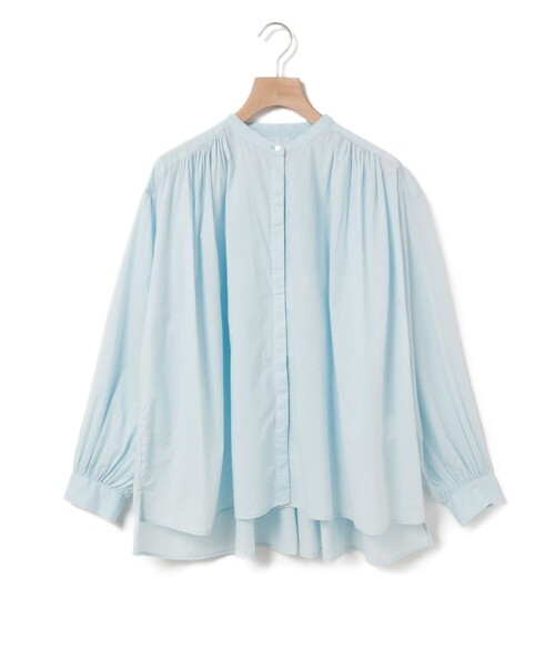 MidiUmi(ミディウミ)の「MidiUmi ギャザーワイドシャツ(シャツ/ブラウス・レディース・ブラック/ホワイト系その他/オフホワイト/サックスブルー/ブルー/ライトグレー・FREE)」の6枚目の写真