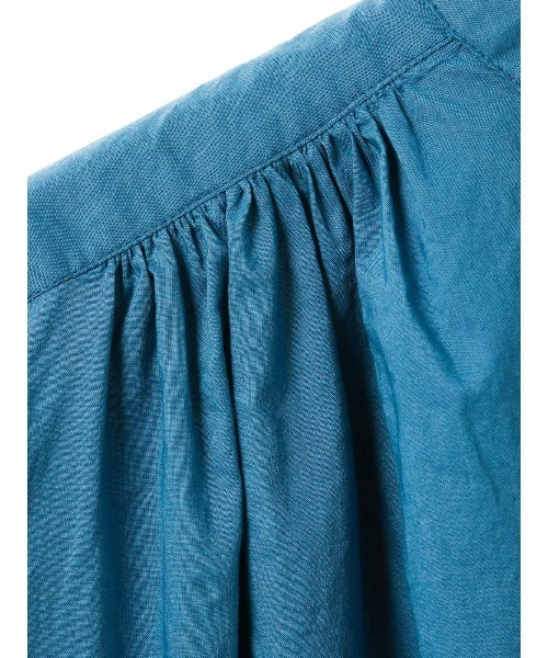 MidiUmi(ミディウミ)の「MidiUmi ギャザーワイドシャツ(シャツ/ブラウス・レディース・ブラック/ホワイト系その他/オフホワイト/サックスブルー/ブルー/ライトグレー・FREE)」の7枚目の写真