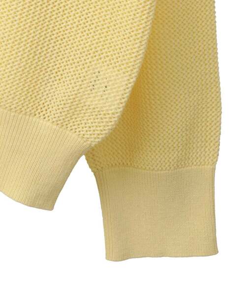 MELROSE claire（メルローズ クレール）の「【コットンメッシュVネックカーディガン】（カーディガン/ボレロ・レディース・ライトイエロー/オフホワイト/ネイビー・FREE）」の22枚目の写真