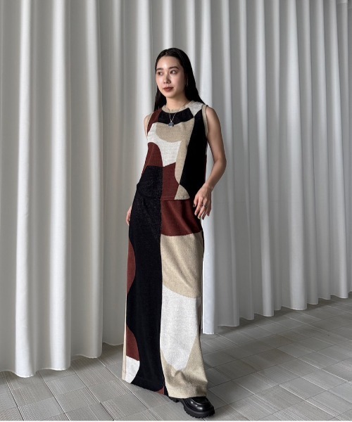セール】GEOMETRIC COMFY PILE SKIRT（スカート）｜Ameri