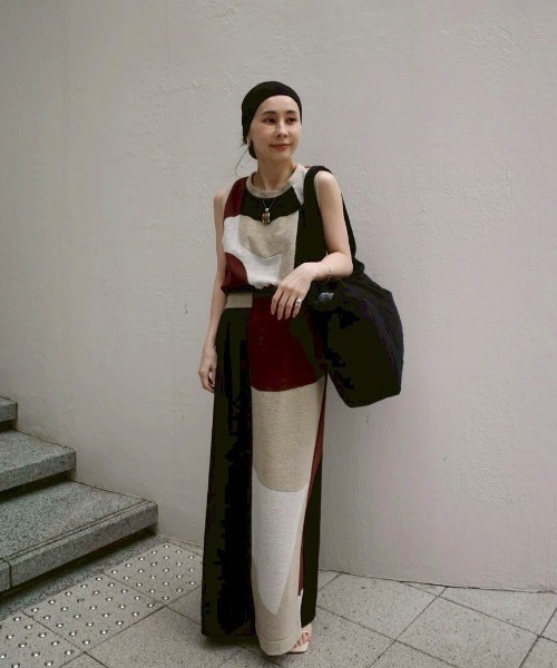 SMOKE FLOWER SHEER TIGHT SKIRT