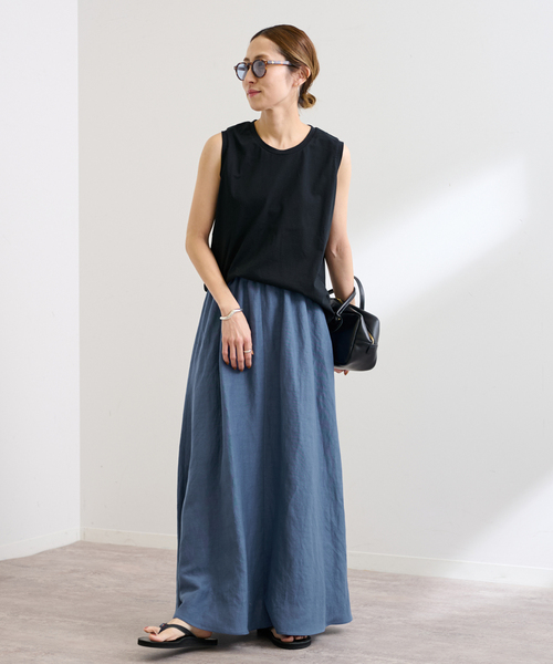 FRAMeWORK(フレームワーク)の「リヨセルラミーフレアスカート(スカート・レディース・ブラック/ホワイト/モカ/ブルー系その他・36/38/40)」の14枚目の写真