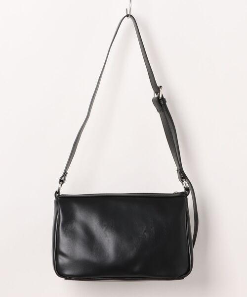 セール】《Wポケット×ツヤ感フェイクレザー》ミュートショルダー