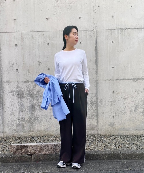 Brown&Street(ブラウンアンドストリート)の「配色ベルトスラックス(その他パンツ・レディース・ブラウン/オフホワイト・FREE/L~LL)」の11枚目の写真