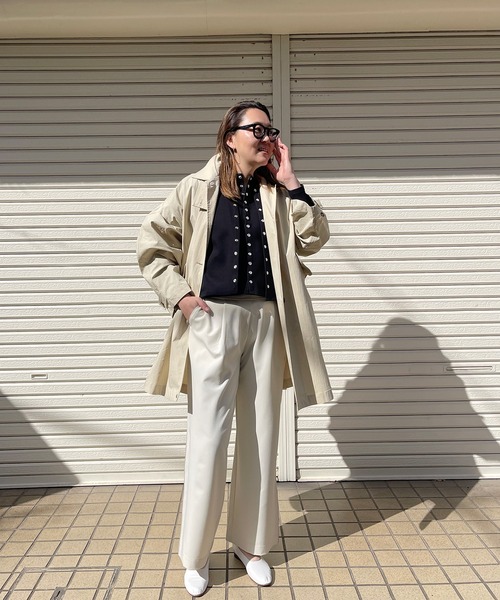 Brown&Street(ブラウンアンドストリート)の「配色ベルトスラックス(その他パンツ・レディース・ブラウン/オフホワイト・FREE/L~LL)」の16枚目の写真
