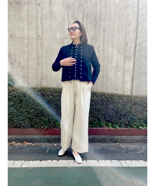 Brown&Street(ブラウンアンドストリート)の「配色ベルトスラックス(その他パンツ・レディース・ブラウン/オフホワイト・FREE/L~LL)」の17枚目の写真