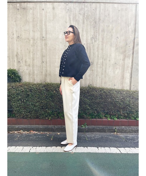 Brown&Street(ブラウンアンドストリート)の「配色ベルトスラックス(その他パンツ・レディース・ブラウン/オフホワイト・FREE/L~LL)」の18枚目の写真