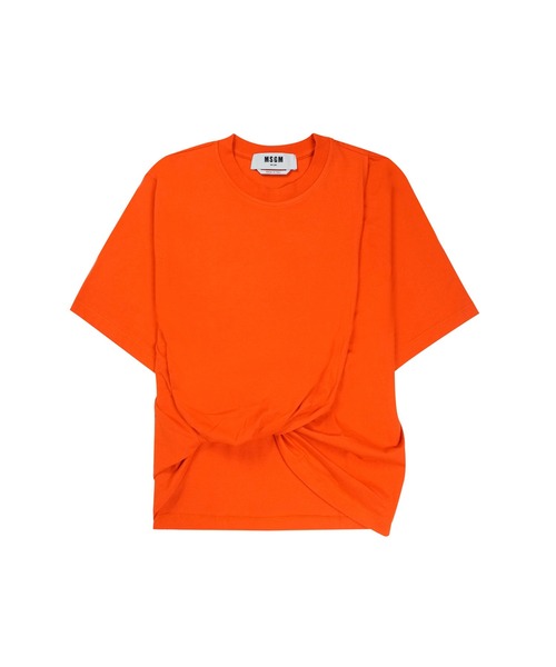 tシャツ ドレープディテール コットンジャージーTシャツ レディース セール】ドレープディテール コットンジャージーTシャツ（T