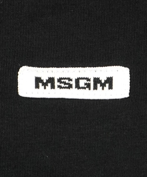 MSGM(エムエスジーエム)の「ドレープディテール コットンジャージーTシャツ(Tシャツ/カットソー・レディース・ブラック/クリーム/レッド・S)」の12枚目の写真