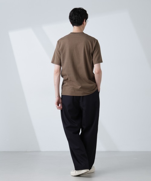 NANO universe（ナノユニバース）の「ソラーロライトストレッチヘンリーネックTシャツ（セットアップ可）（Tシャツ/カットソー・メンズ・ネイビー/カーキ・M/L）」の17枚目の写真