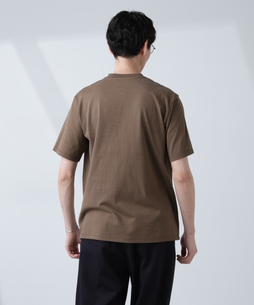NANO universe（ナノユニバース）の「ソラーロライトストレッチヘンリーネックTシャツ（セットアップ可）（Tシャツ/カットソー・メンズ・ネイビー/カーキ・M/L）」の13枚目の写真