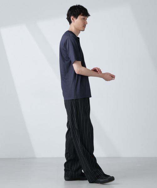 ソラーロライトストレッチヘンリーネックTシャツ 長袖