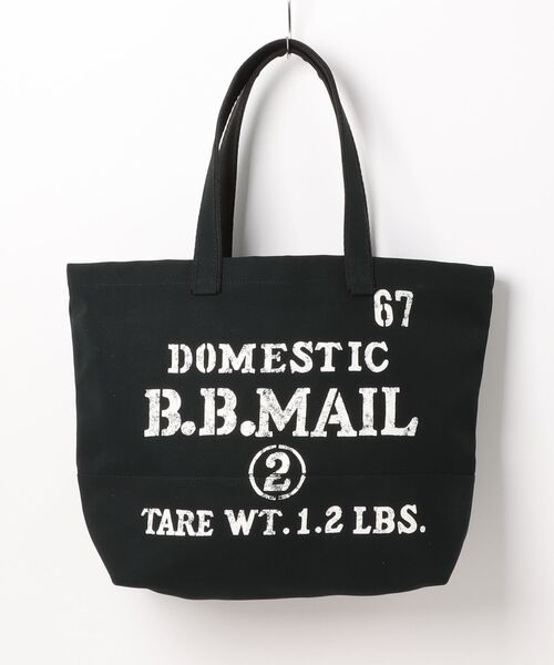 HOLLYWOOD RANCH MARKET（ハリウッドランチマーケット）の「ポリエステルキャンバス B.B.MAIL トートバッグ（トートバッグ・メンズ・ナチュラル/ブラック・ONE SIZE）」の3枚目の写真