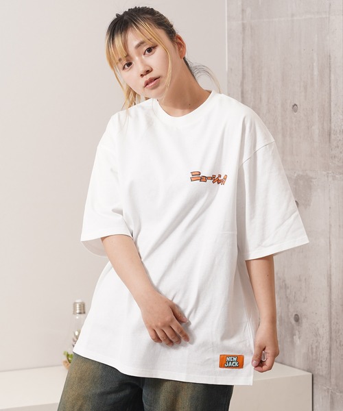 1111clothing(ワンフォークロージング)の「NEW JACK クレヨンタッチ イラストTシャツ / NEW JACK Crayon Touch Illustration T-shirt(Tシャツ/カットソー・メンズ・ブラック/ホワイト・M/L)」の6枚目の写真