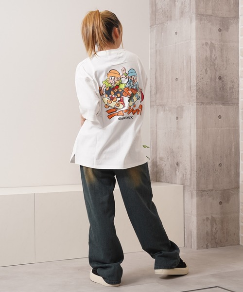1111clothing(ワンフォークロージング)の「NEW JACK クレヨンタッチ イラストTシャツ / NEW JACK Crayon Touch Illustration T-shirt(Tシャツ/カットソー・メンズ・ブラック/ホワイト・M/L)」の8枚目の写真