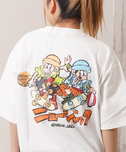 1111clothing(ワンフォークロージング)の「NEW JACK クレヨンタッチ イラストTシャツ / NEW JACK Crayon Touch Illustration T-shirt(Tシャツ/カットソー・メンズ・ブラック/ホワイト・M/L)」の12枚目の写真