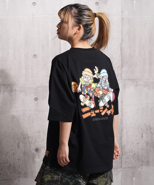 1111clothing(ワンフォークロージング)の「NEW JACK クレヨンタッチ イラストTシャツ / NEW JACK Crayon Touch Illustration T-shirt(Tシャツ/カットソー・メンズ・ブラック/ホワイト・M/L)」の20枚目の写真