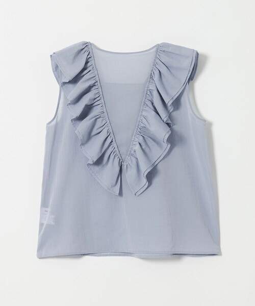 EMMEL REFINES（エメルリファインズ）の「＜EMMEL REFINES＞EM Vフリル リボンノースリーブ ブラウス（シャツ/ブラウス・レディース・ブラック/ライトブルー・FREE）」の15枚目の写真