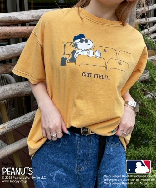 tシャツ MLB×PEANUTSコラボ STADIUM BIG TEE レディース MLB×PEANUTSコラボ STADIUM BIG TEE（Tシャツ/カットソー