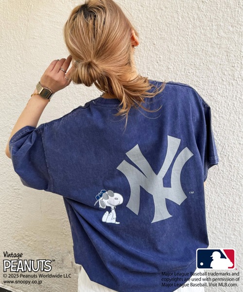 tシャツ MLB×PEANUTSコラボ STADIUM BIG TEE レディース MLB×PEANUTSコラボ STADIUM BIG TEE（Tシャツ/カットソー