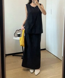 ノースリーブトップス&ロングスカートセットアップ (SS)