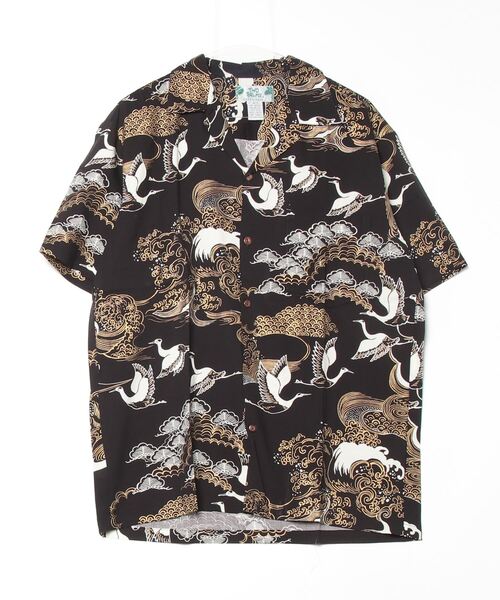 SAWINTO(ソイント)の「TWO PALMS【ツーパームス】 RAYON HAWAIIAN SHIRT/レーヨン ハワイアン シャツ(シャツ/ブラウス・メンズ・ネイビー/カーキブラウン/ブラック・LARGE/MEDIUM)」の2枚目の写真