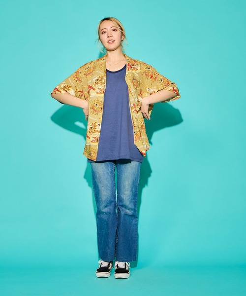 SAWINTO(ソイント)の「TWO PALMS【ツーパームス】 RAYON HAWAIIAN SHIRT/レーヨン ハワイアン シャツ(シャツ/ブラウス・メンズ・ネイビー/カーキブラウン/ブラック・LARGE/MEDIUM)」の8枚目の写真