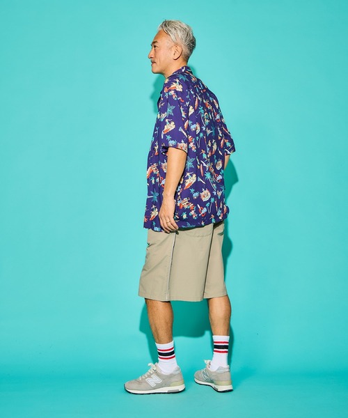 SAWINTO(ソイント)の「TWO PALMS【ツーパームス】 RAYON HAWAIIAN SHIRT/レーヨン ハワイアン シャツ(シャツ/ブラウス・メンズ・ネイビー/カーキブラウン/ブラック・LARGE/MEDIUM)」の5枚目の写真