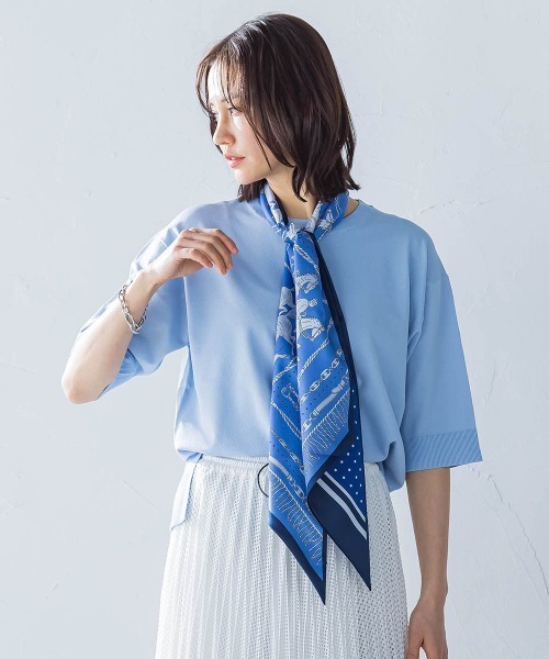 LAUTREAMONT（ロートレアモン）の「5分袖Tシャツライクニット≪手洗い可能≫（ニット/セーター・レディース・ピンク/グリーン/ホワイト/ブラック系その他/ライトブルー/ベージュ系その他・9号）」の5枚目の写真