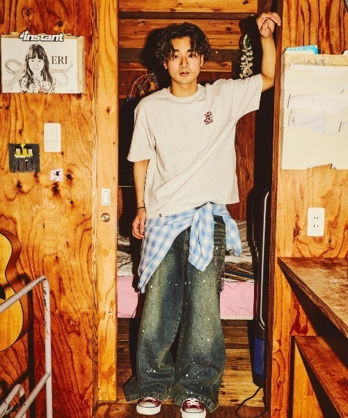 centimeter(センチメーター)の「BLUR RULER TEE(Tシャツ/カットソー・メンズ・ピンク/杢グレー/スミクロ・MEDIUM/LARGE/X-LARGE)」の9枚目の写真