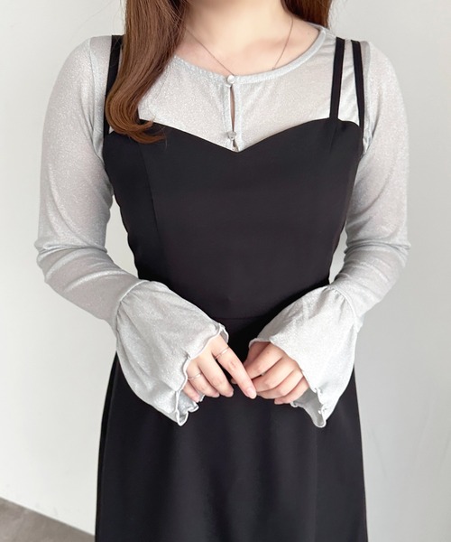 apres jour（アプレジュール）の「アソートレースカーディガン（カーディガン/ボレロ・レディース・ブラック/シルバー/オフホワイト/ミント/ボルドー/アイボリー・X-LARGE/フリー）」の6枚目の写真